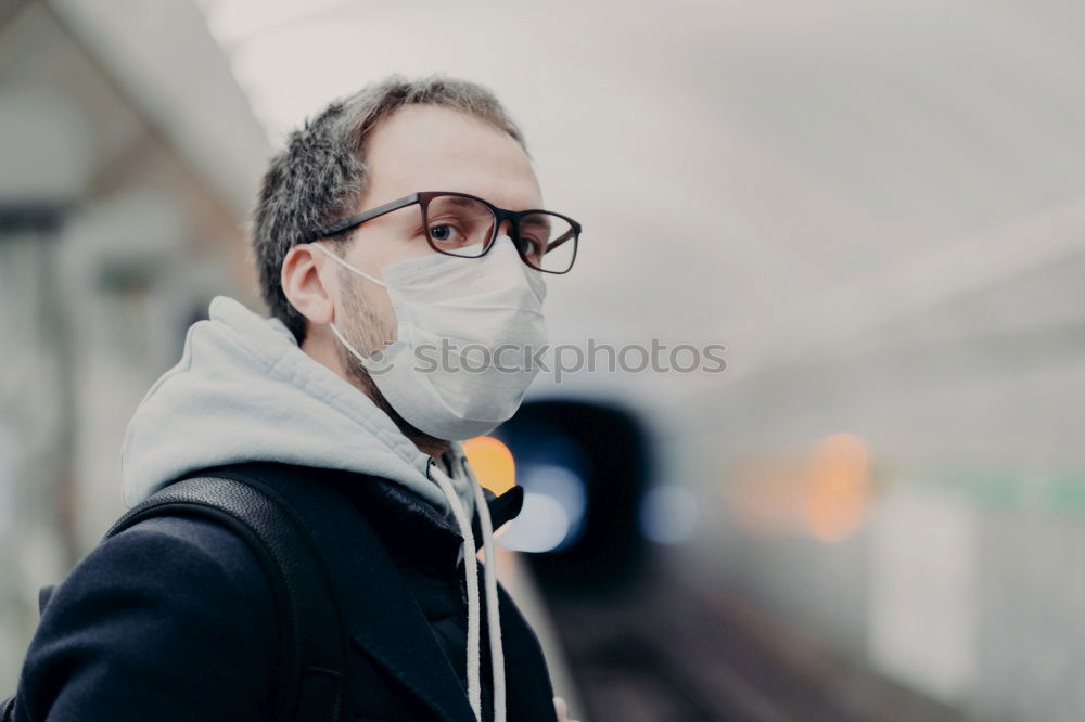 Similar – Male technician putting on goggles