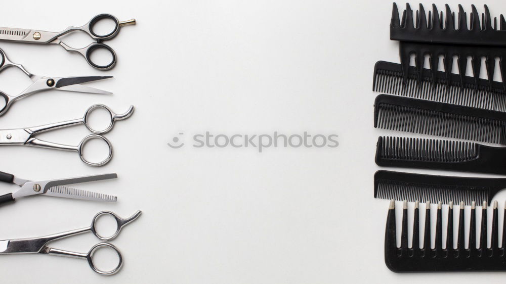 Similar – Image, Stock Photo Set of professional barber scissors