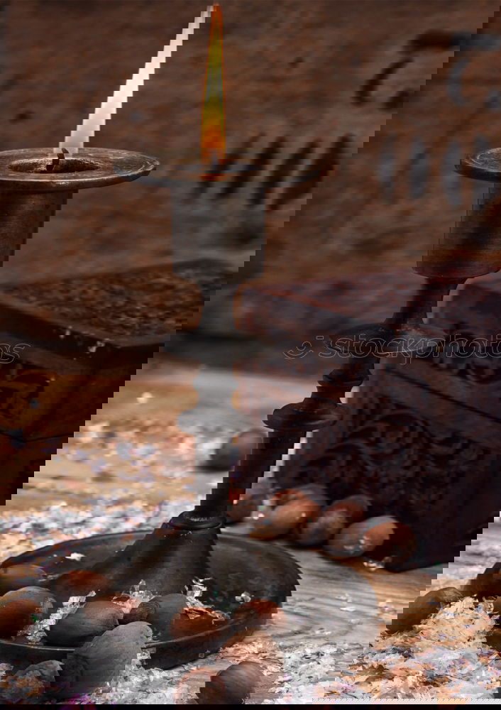 Similar – Image, Stock Photo copper singing bowl and a wooden stick
