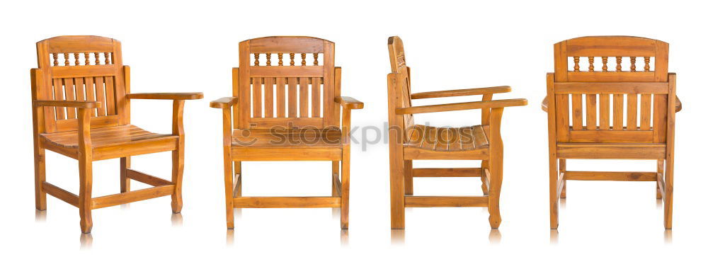 Similar – White plastic garden bench stands under trees on forest ground