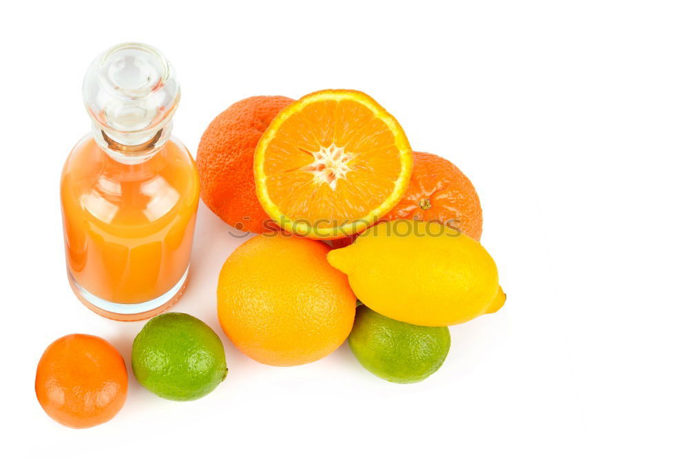 Similar – Image, Stock Photo Flacshe with yellow summer drink , fruit and fruit