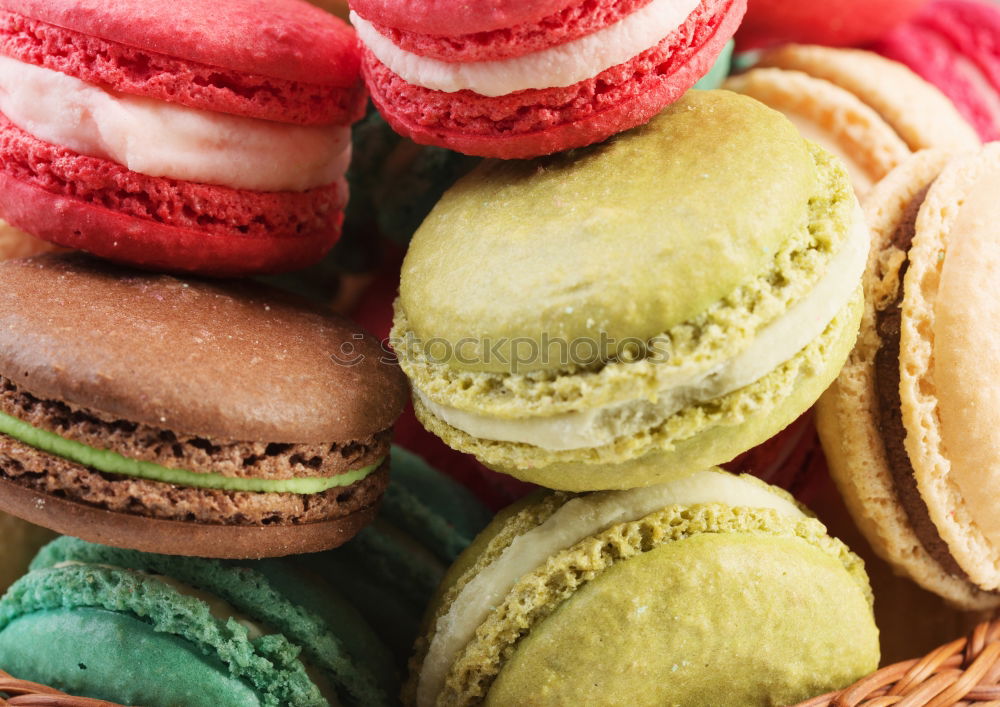 Similar – Three multi-colored almond macaroons