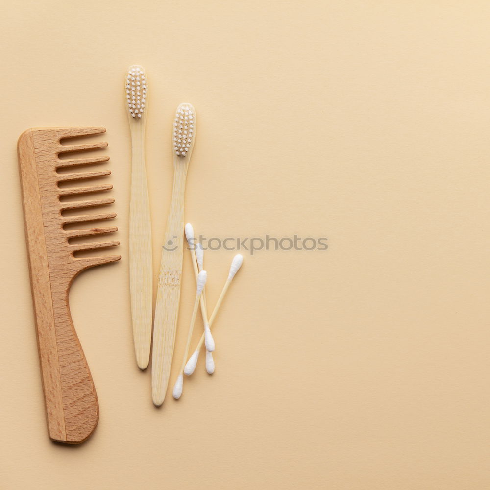 Similar – Plastic fork pattern on pink background