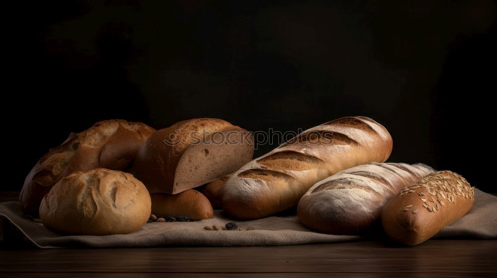 Similar – baked round homemade bread