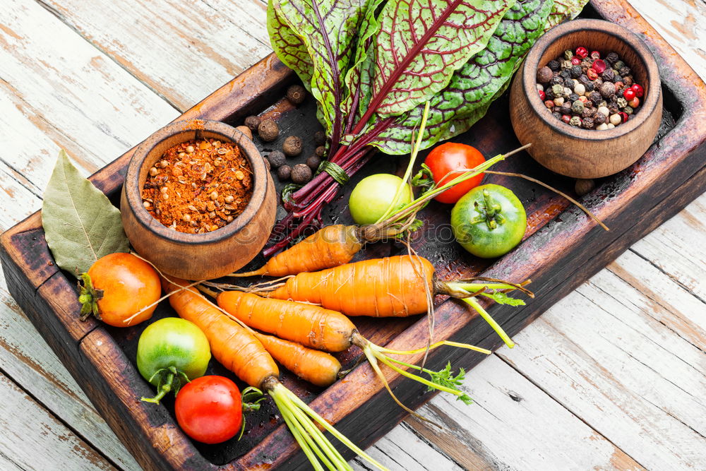 Similar – Image, Stock Photo Spices and oil on table