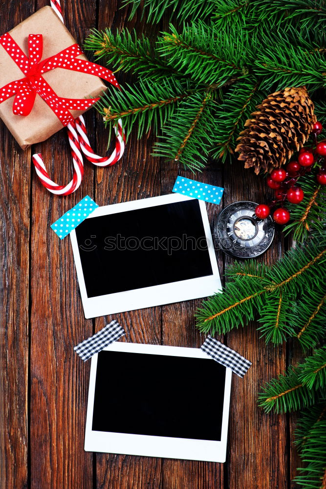 Similar – Image, Stock Photo Flat lay of Christmas ornaments