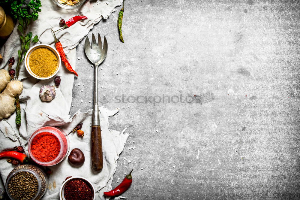 Similar – Image, Stock Photo Ingredients for Asian cuisine. Wok and sticks