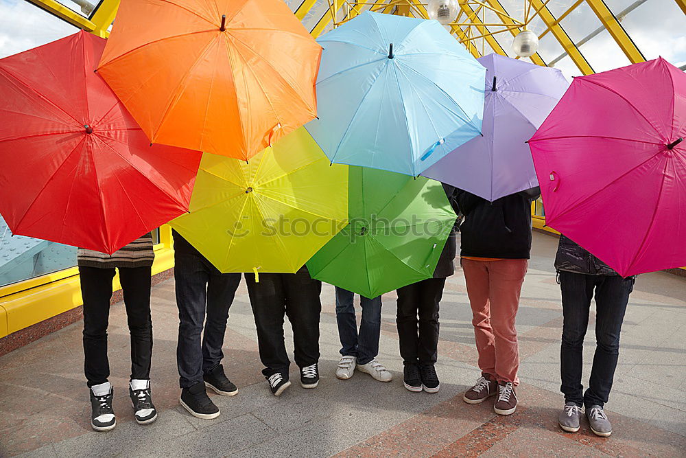 Similar – Foto Bild in kuschelige, bunte Hasenkostüme gehüllte Karnevalisten