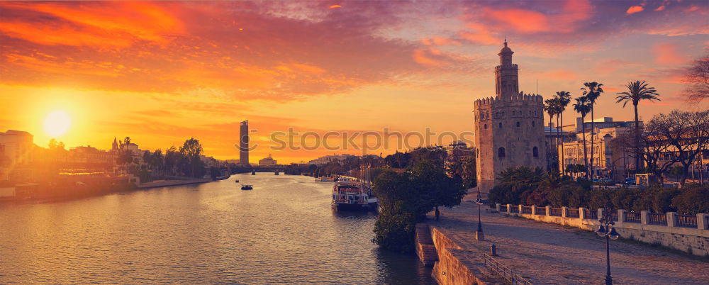 Similar – Image, Stock Photo Sunset in Hamburg Town