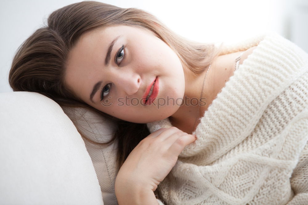 Similar – Image, Stock Photo young beautiful woman relaxing at home