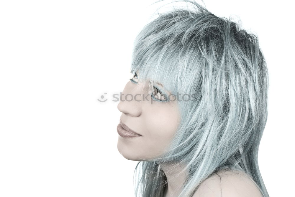 Similar – Image, Stock Photo Portrait of a punk or gothic young woman