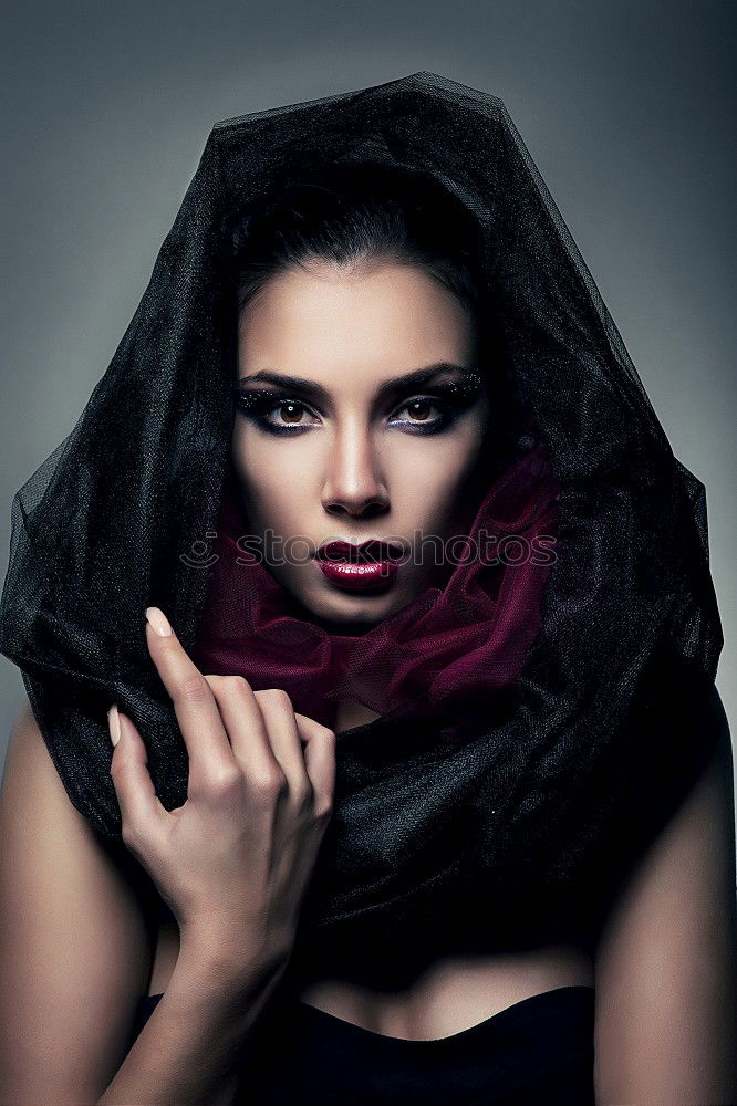 Similar – Image, Stock Photo Russian blonde girl wearing black jacket and trousers outdoors.