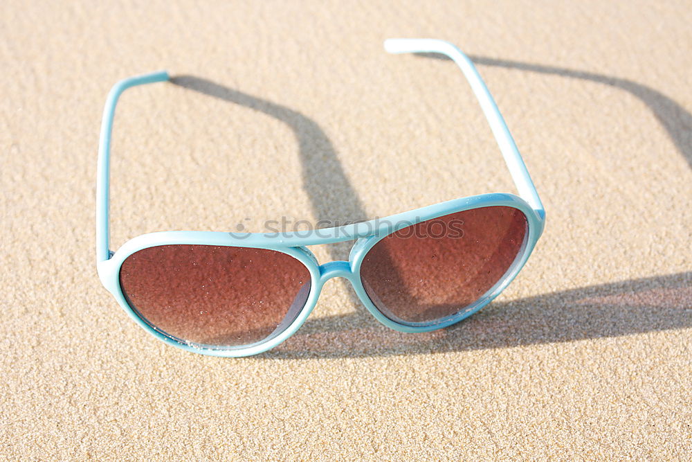 Similar – Image, Stock Photo beige sunglasses on palm leaf, travel concept object