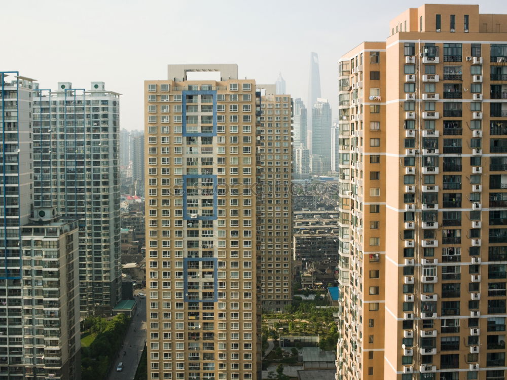 Similar – Image, Stock Photo Big flat-box buildings in Hong Kong, China