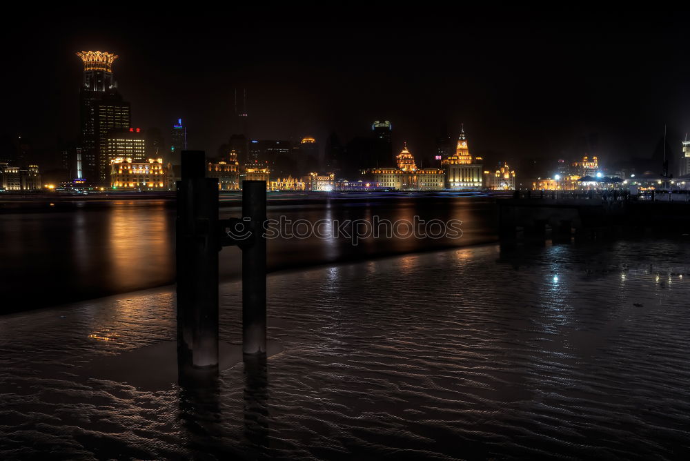 Similar – View over the Elbe to the Elbphilharmonie, skyline with ships and buildings at the waterfront