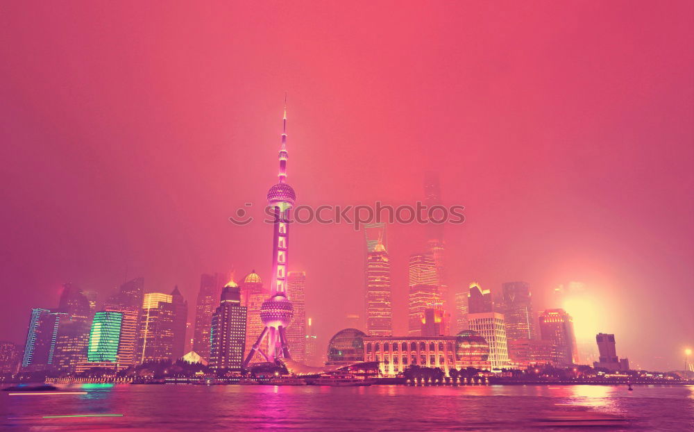 Similar – Sunset with boats in front of the Hong Kong skyline