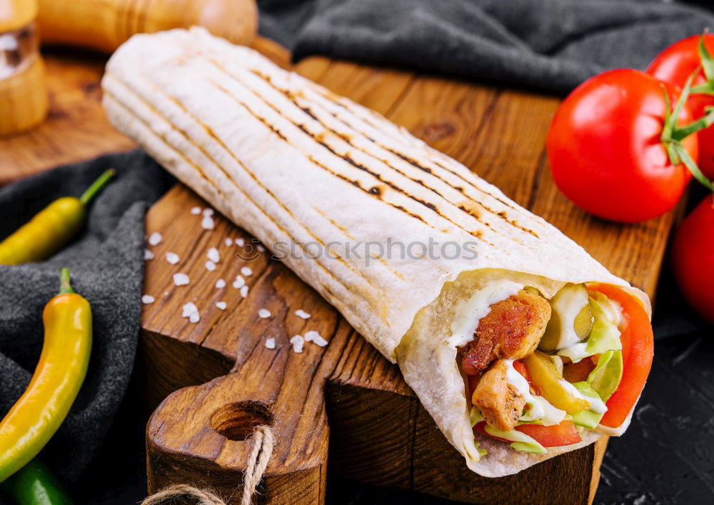 Similar – Image, Stock Photo Various vegetarian tortilla wraps