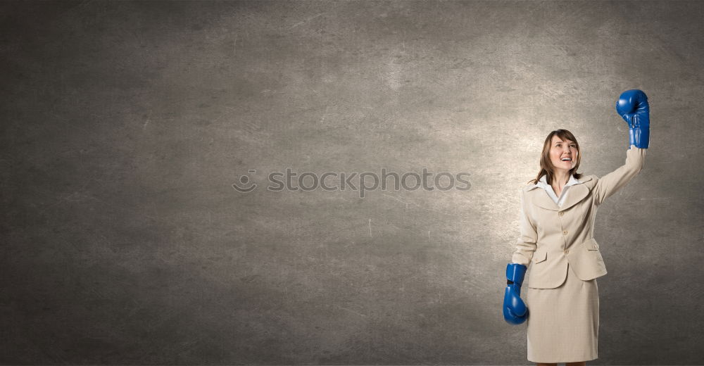 Similar – Image, Stock Photo Smiling young girl in winter cap, scarf and mittens