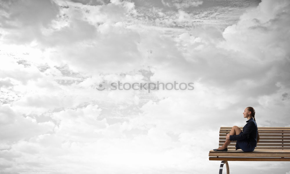 Similar – Child looking at the water from a ship