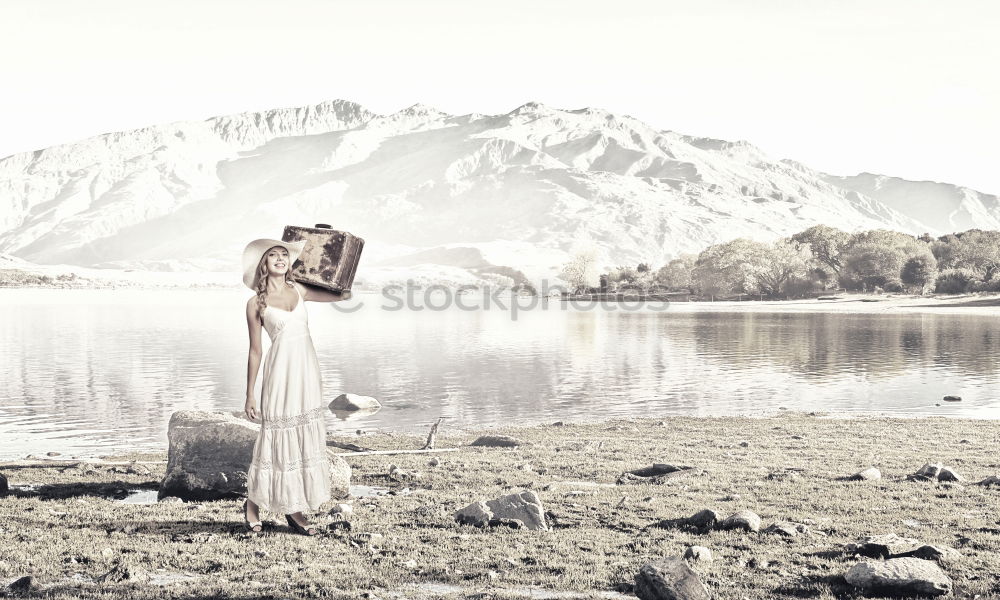 Similar – Mother and her daughter walking outdoors in winter