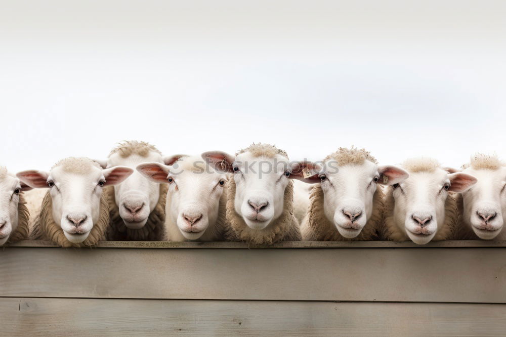 Similar – Image, Stock Photo Many merino sheep Culture