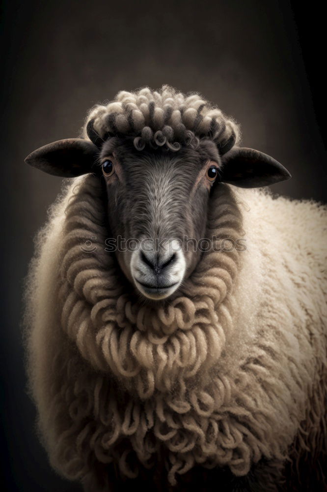 Similar – Image, Stock Photo Sheep looks into camera