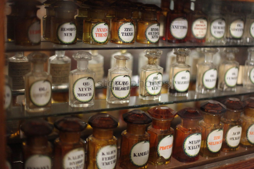 Image, Stock Photo Labeled preserving jars with different kinds of loose tea