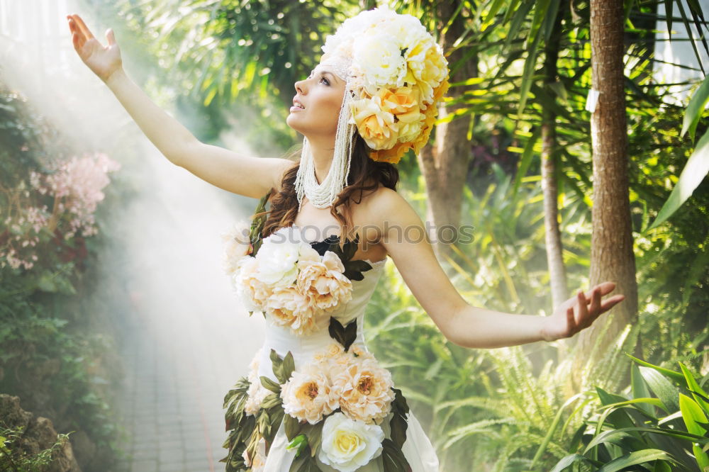 Similar – Image, Stock Photo kiss me …. young brunette woman dressed like a princess looks skeptically at a frog on her hand and considers whether to kiss it