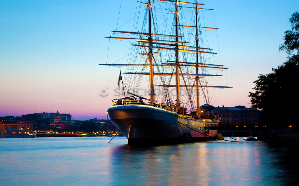 Similar – Image, Stock Photo Historic sailing ship in the harbour of Kappeln