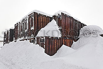 Image, Stock Photo Snowed in in a lonely mountain hut