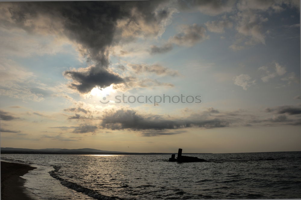 Similar – summer evening Sunset Lake