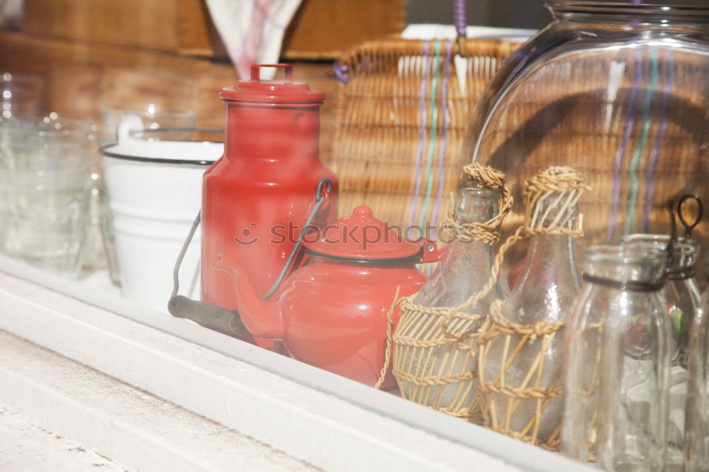 Similar – empty preserving jars on a shelf