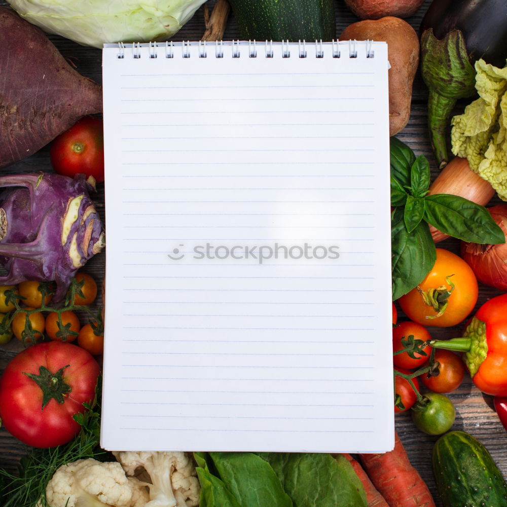 Similar – Image, Stock Photo Recipe slip for pasta with ingredients