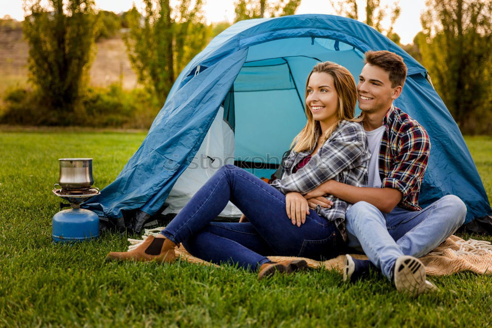 Similar – Image, Stock Photo Spending a vacation on camping