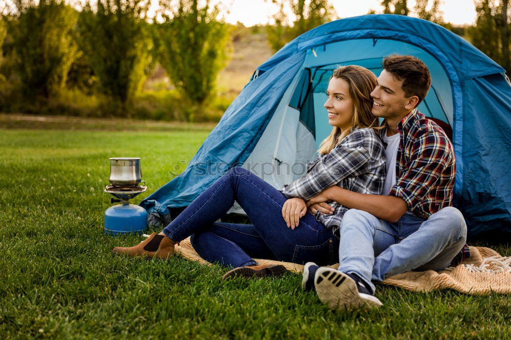 Similar – Image, Stock Photo Spending a vacation on camping