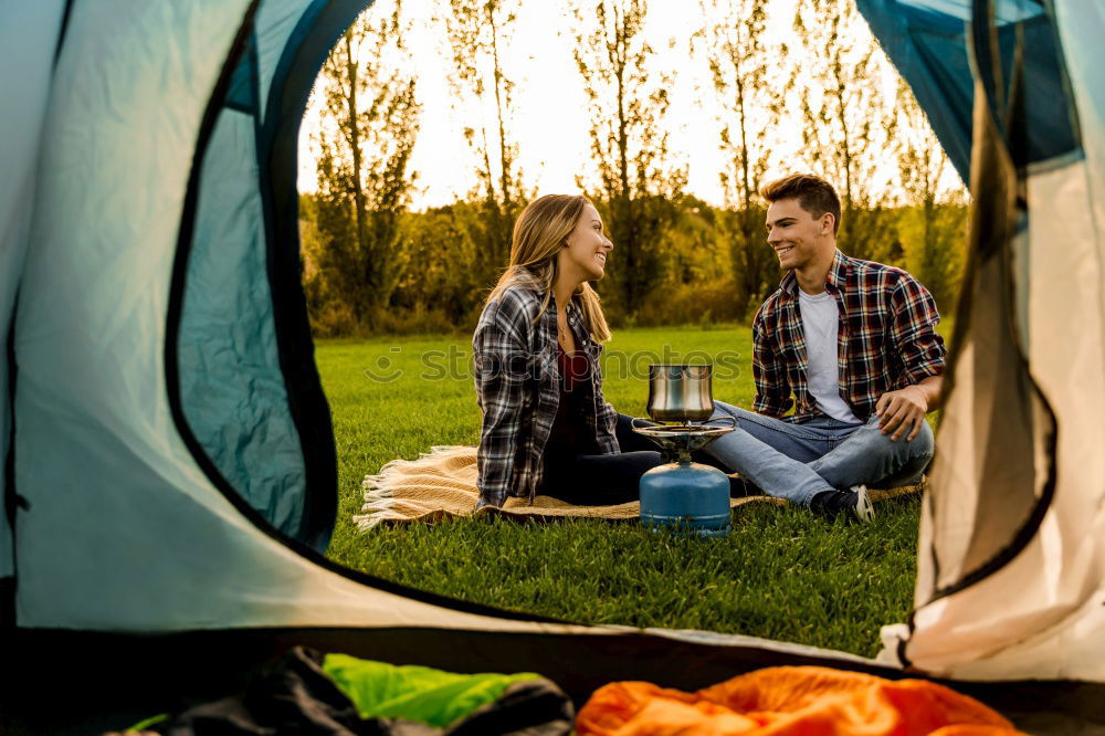 Similar – Image, Stock Photo Spending a vacation on camping