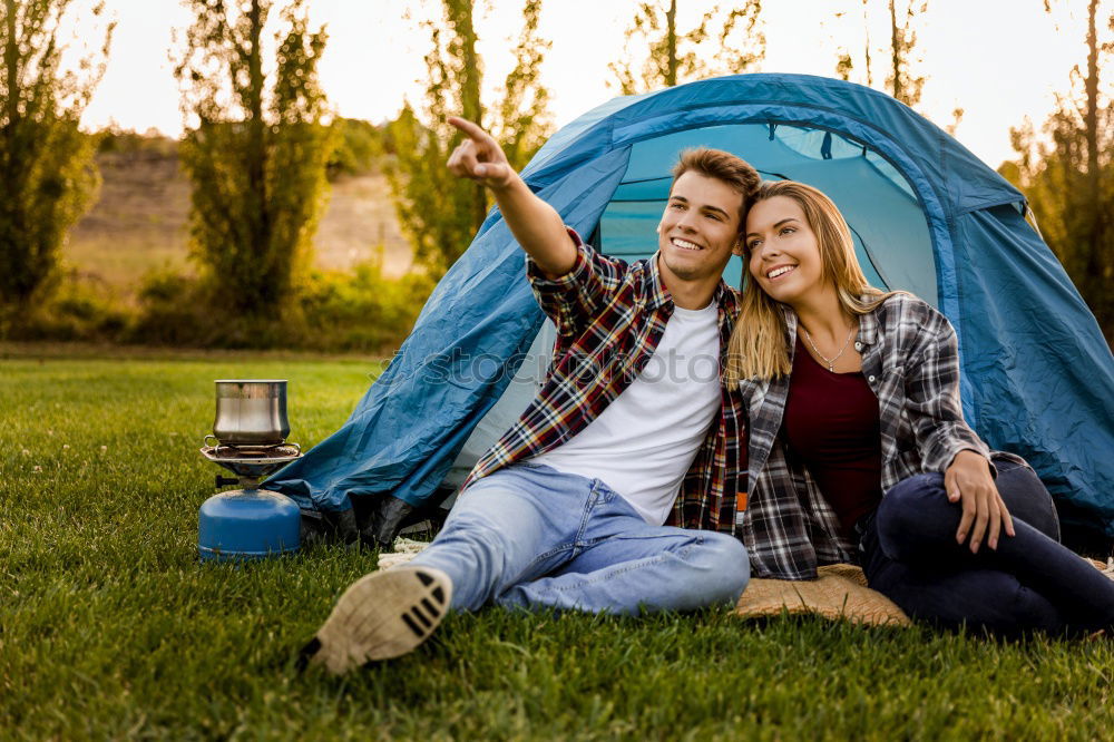 Similar – Image, Stock Photo Spending a vacation on camping