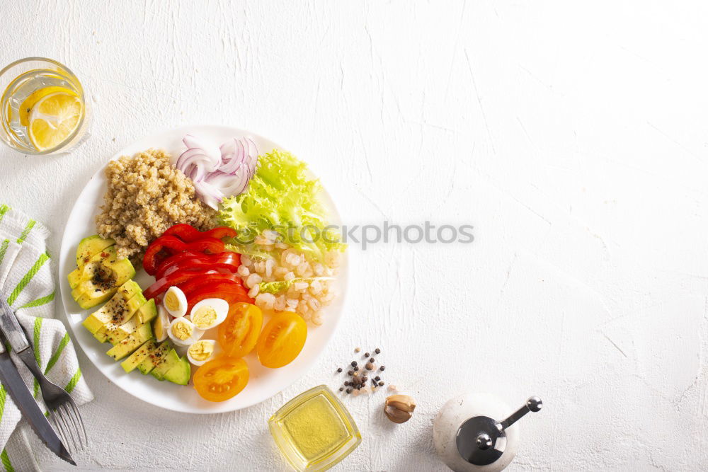 Similar – Healthy breakfast with muesli and berries in a glass