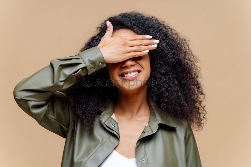 Similar – Image, Stock Photo portrait closeup of Beautiful thoughtful black woman looking at the camera