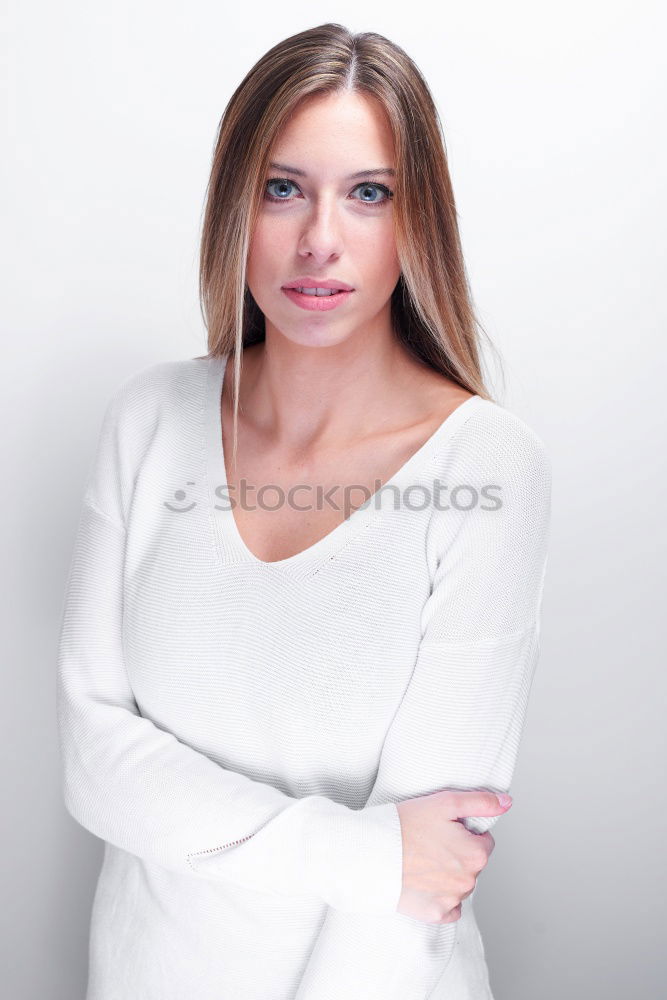 Similar – Happy woman posing looking at camera ( Lifestyle )