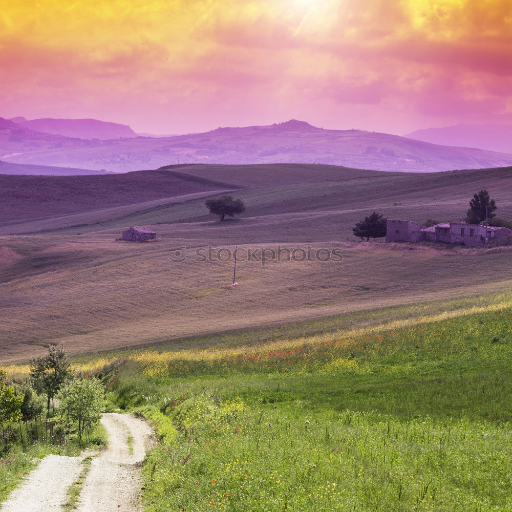 Similar – Tuscan house on the misty hills