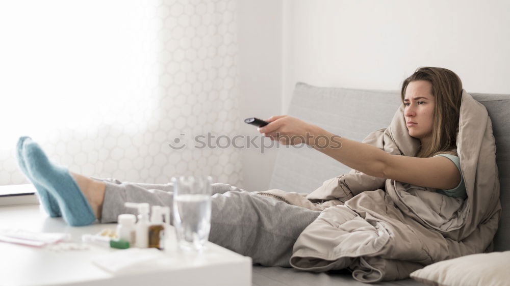 cute little child girl relaxing at home