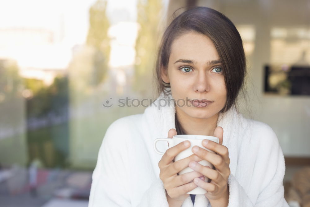 Similar – young sick woman healing at home