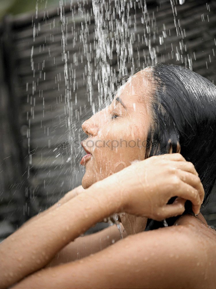 Similar – Image, Stock Photo Water march! Party Hot Wet