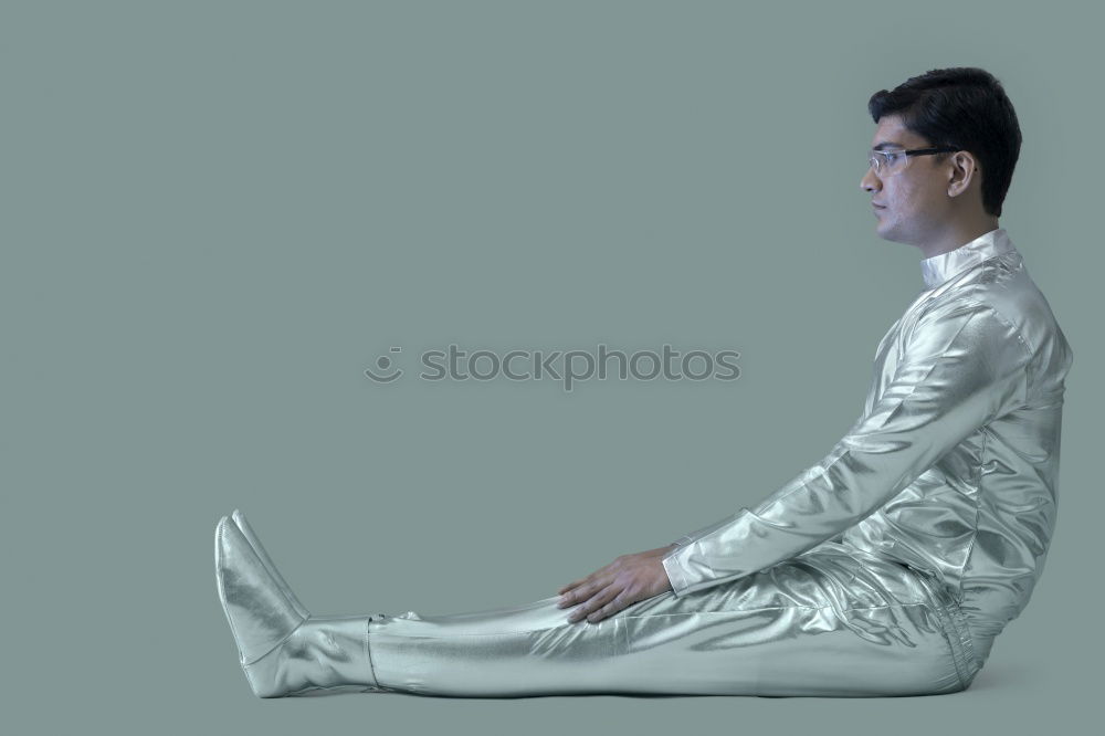 Similar – Image, Stock Photo Young woman sitting on a stool