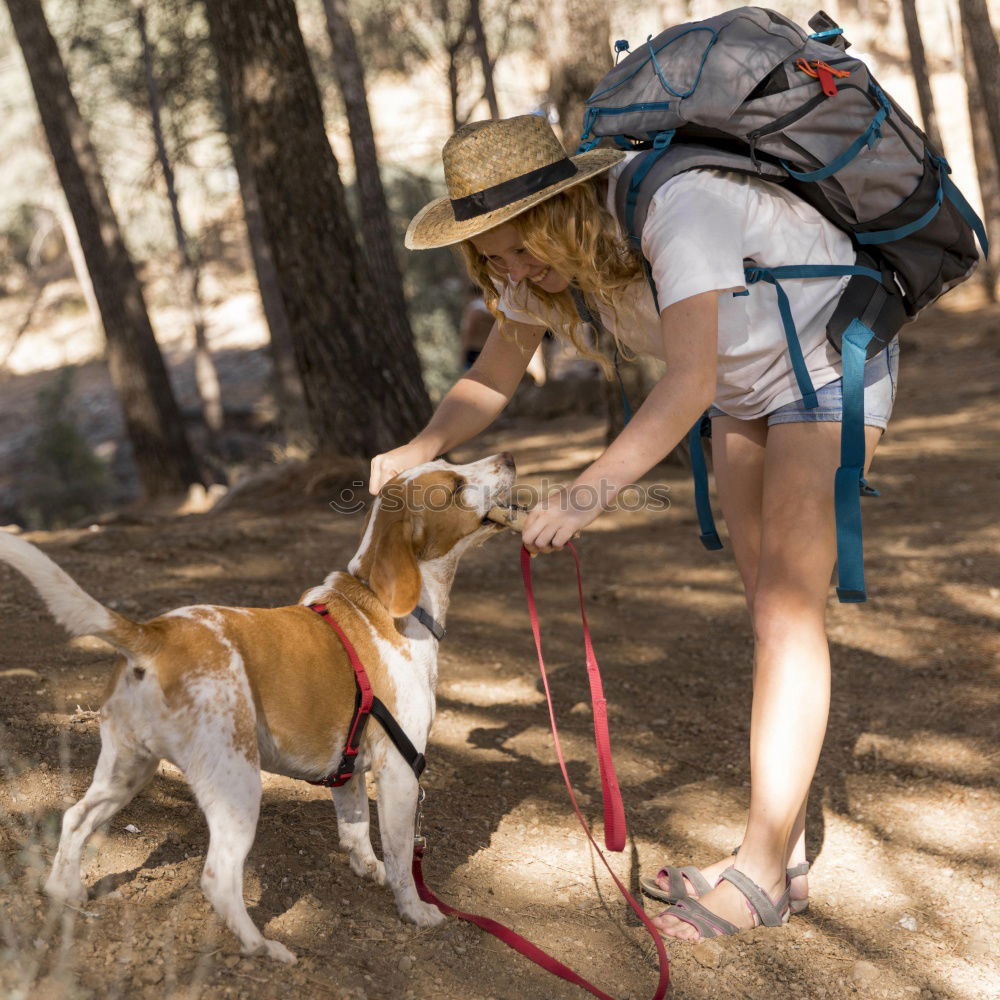 Similar – Image, Stock Photo Holiday with the dog