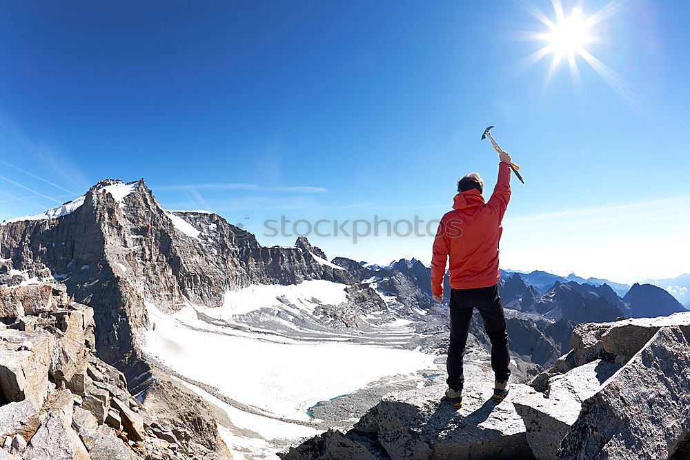 Woman tourist in mountains