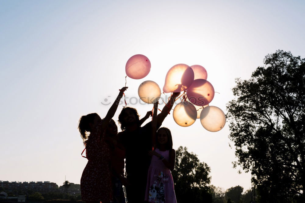 Similar – Image, Stock Photo Girls making fun and play with Color powder