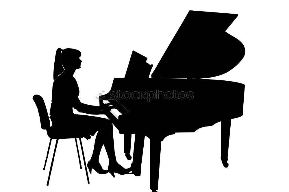 Similar – My little brother without guitar at the piano