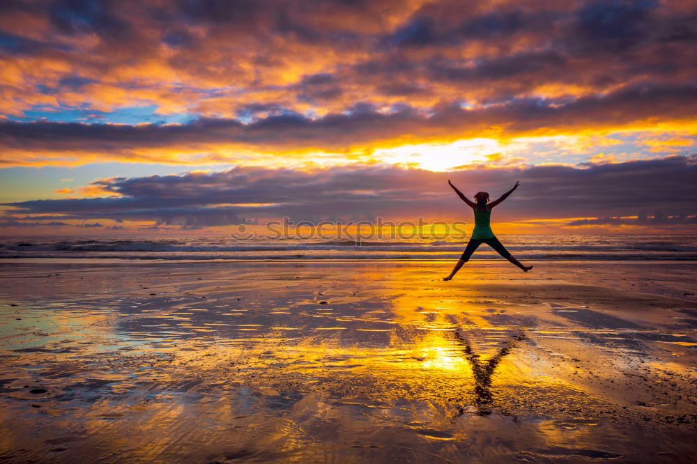 Similar – Sunrise at the sea Beach